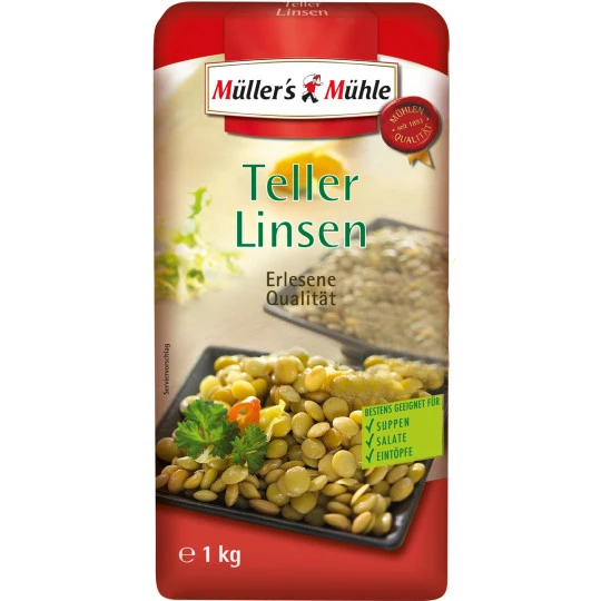 Müller's Mühle Teller-Linsen 1KG 1 Müller's Mühle Teller-Linsen 1KG