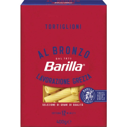 Barilla Tortiglioni Al Bronzo 400G 1 Barilla Tortiglioni Al Bronzo 400G
