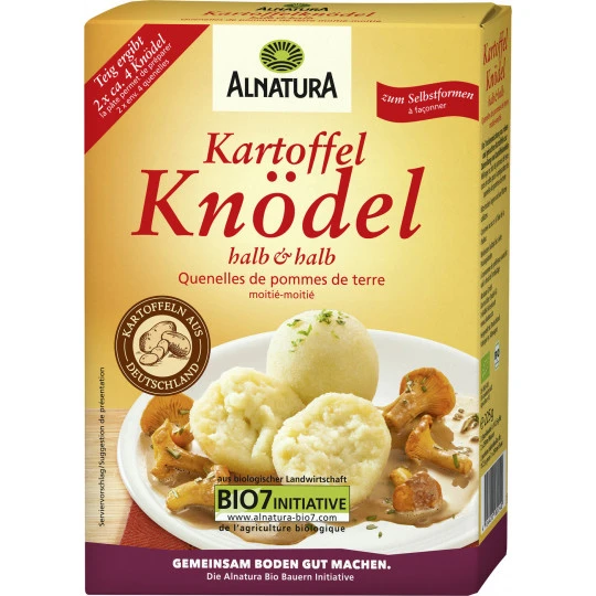 Alnatura Bio Kartoffelknödel Halb & Halb 225G 1 Alnatura Bio Kartoffelknödel Halb & Halb 225G