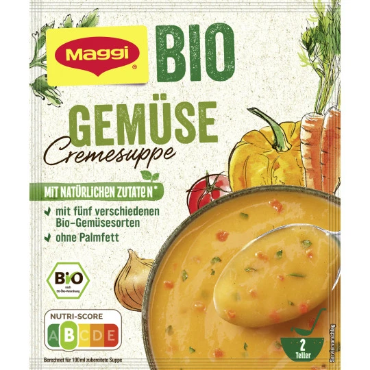 Maggi Bio Gemüse Cremesuppe Ergibt 500ML 1 Maggi Bio Gemüse Cremesuppe Ergibt 500ML