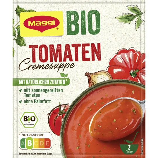 Maggi Bio Tomaten Cremesuppe Ergibt 500ML 1 Maggi Bio Tomaten Cremesuppe Ergibt 500ML