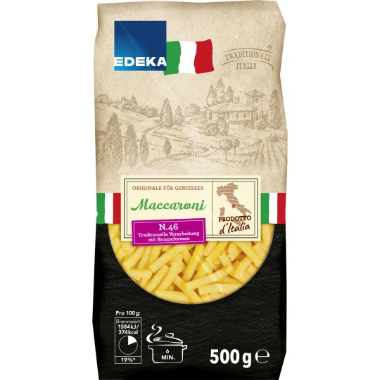 EDEKA Italia Nudeln Maccaroni 500G 1 EDEKA Italia Nudeln Maccaroni 500G
