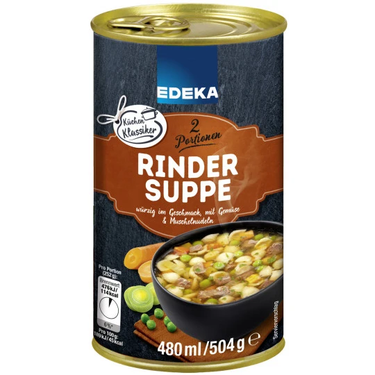 EDEKA Rindersuppe 480ML 1 EDEKA Rindersuppe 480ML