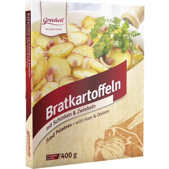 Grocholl Bratkartoffeln Mit Schinken & Zwiebeln 400G 1 Grocholl Bratkartoffeln Mit Schinken & Zwiebeln 400G
