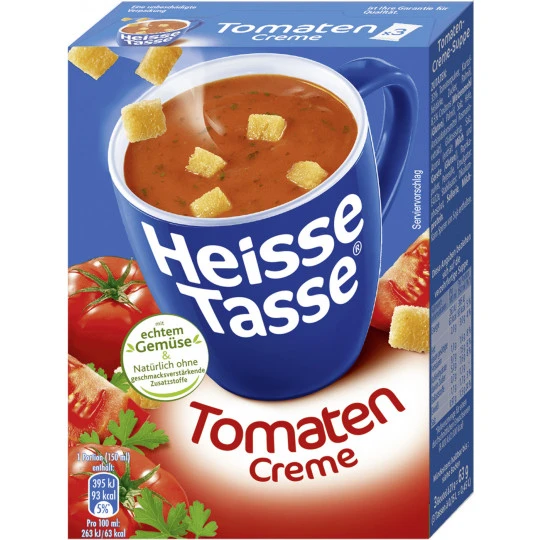Heisse Tasse Tomaten Creme Suppe 63G 1 Heisse Tasse Tomaten Creme Suppe 63G
