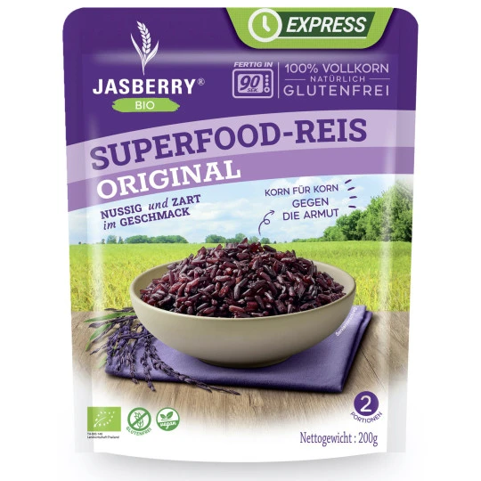 Jasberry Bio Express Superfood-Reis Original 200G 1 Jasberry Bio Express Superfood-Reis Original 200G