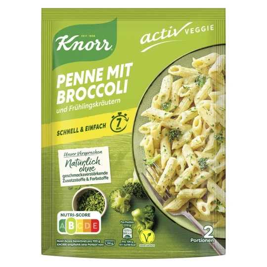 Knorr Activ Veggie Penne Mit Broccoli 146G 1 Knorr Activ Veggie Penne Mit Broccoli 146G