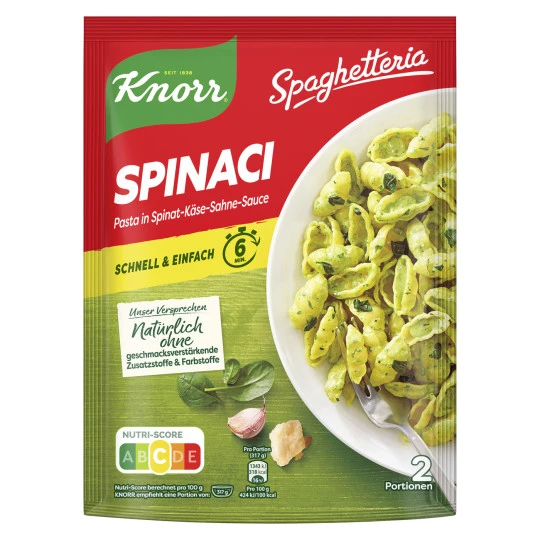Knorr Spaghetteria Spinaci 160G 1 Knorr Spaghetteria Spinaci 160G