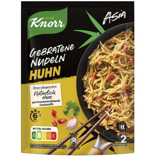 Knorr Asia Gebratene Nudeln Huhn 121G 1 Knorr Asia Gebratene Nudeln Huhn 121G