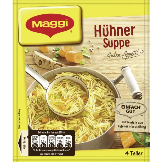 Maggi Guten Appetit! Hühner Suppe Ergibt 1L 1 Maggi Guten Appetit! Hühner Suppe Ergibt 1L