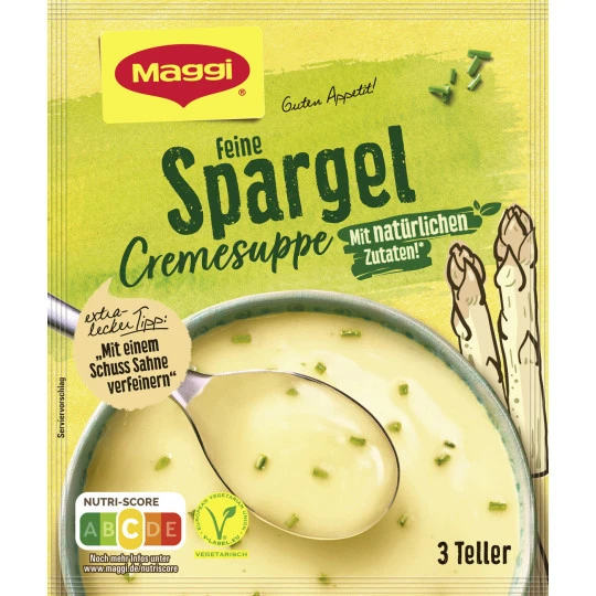 Maggi Guten Appetit Spargel Cremesuppe Ergibt 750ML 1 Maggi Guten Appetit Spargel Cremesuppe Ergibt 750ML