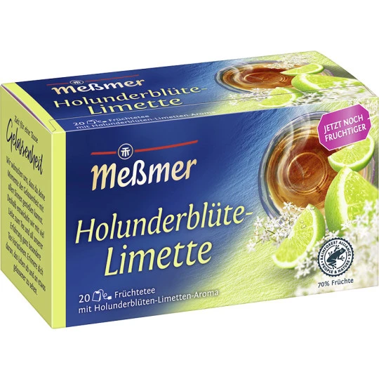 Meßmer Holunderblüte-Limette Tee 20ST 50G 1 Meßmer Holunderblüte-Limette Tee 20ST 50G