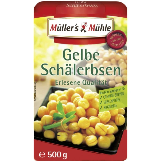 Müller's Mühle Gelbe Schälerbsen 500G 1 Müller's Mühle Gelbe Schälerbsen 500G