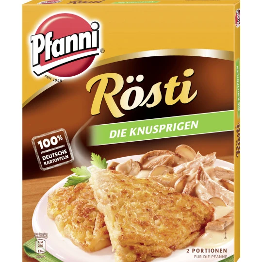 Pfanni Kartoffel-Rösti Die Knusprigen 400G 1 Pfanni Kartoffel-Rösti Die Knusprigen 400G