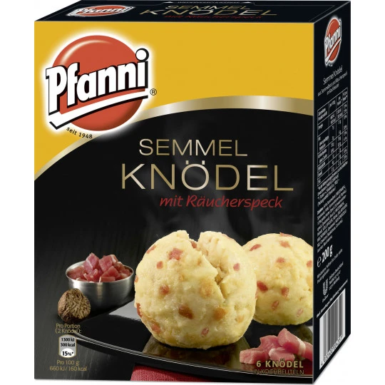 Pfanni Semmel Knödel Mit Räucherspeck Im Kochbeutel - 6 Knödel 200G 1 Pfanni Semmel Knödel Mit Räucherspeck Im Kochbeutel - 6 Knödel 200G