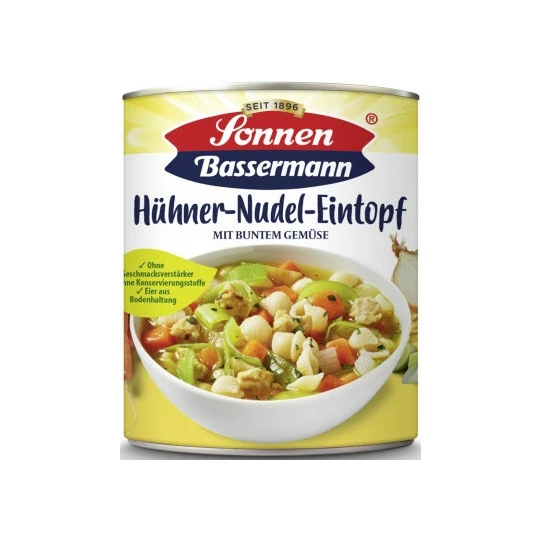 Sonnen Bassermann Hühnernudeltopf Mit Buntem Gemüse 800G 1 Sonnen Bassermann Hühnernudeltopf Mit Buntem Gemüse 800G