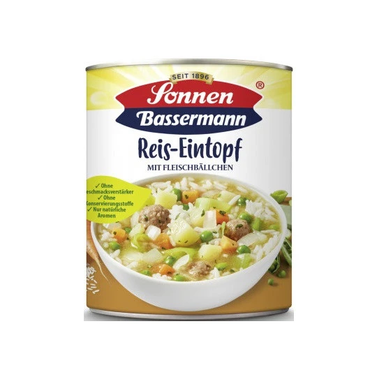 Sonnen Bassermann Reis-Eintopf Mit Fleischbällchen 800G 1 Sonnen Bassermann Reis-Eintopf Mit Fleischbällchen 800G