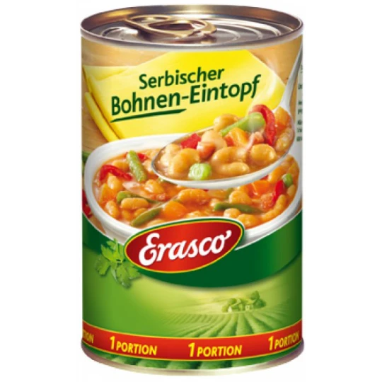 Erasco 1 Portion Serbischer Bohnen-Eintopf 400G 1 Erasco 1 Portion Serbischer Bohnen-Eintopf 400G