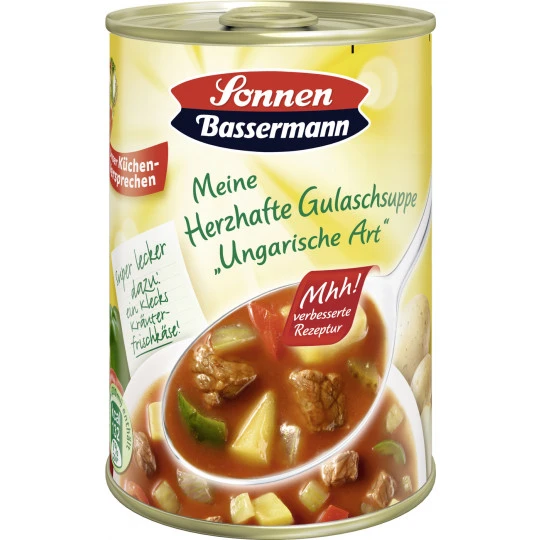 Sonnen Bassermann Herzhafte Gulaschsuppe 400ML 1 Sonnen Bassermann Herzhafte Gulaschsuppe 400ML