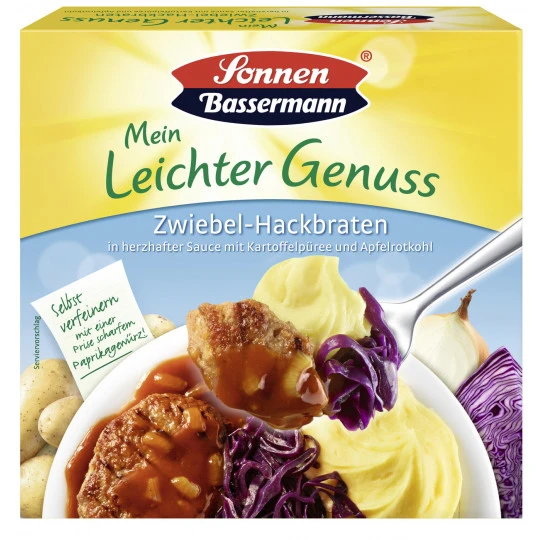 Sonnen Bassermann Mein Leichter Genuss Zwiebel-Hackbraten 400G 1 Sonnen Bassermann Mein Leichter Genuss Zwiebel-Hackbraten 400G