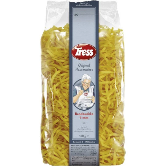 Tress Original Hausmacher Bandnudeln 4mm 500G 1 Tress Original Hausmacher Bandnudeln 4mm 500G